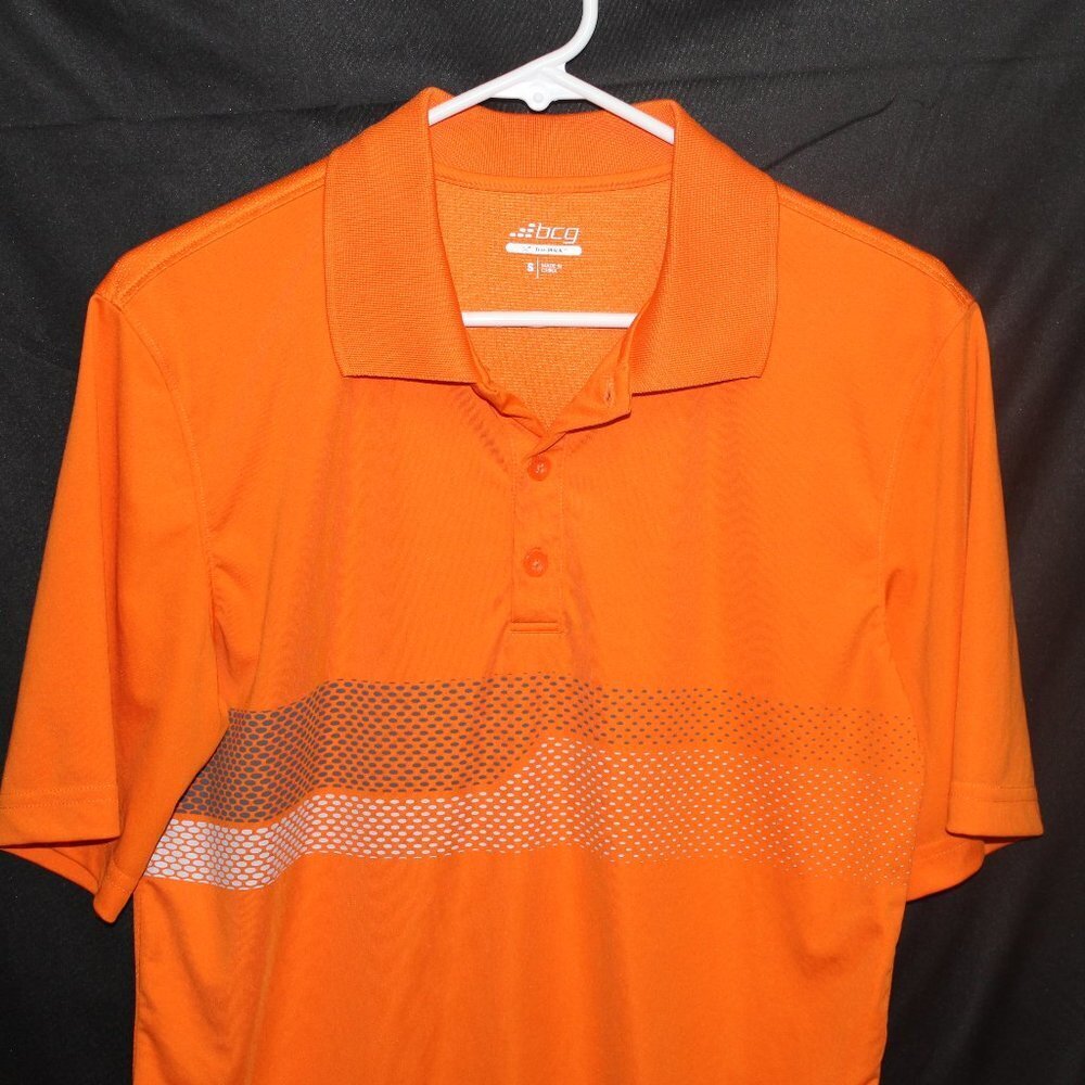 BCG Orange Tru-Wick Men's Small Collar Shirt - Picture 2 of 8